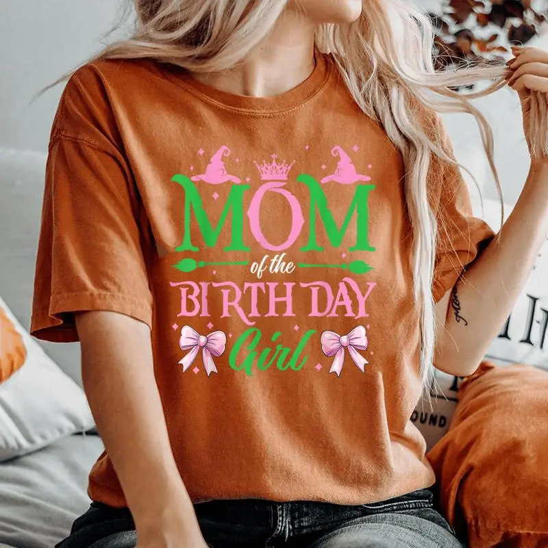Mom Of The Birthday Girl Witch Family Party Men Women's Oversized Comfort T-Shirt