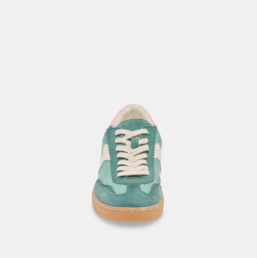 Textured Suede Pattern Mix Sneakers