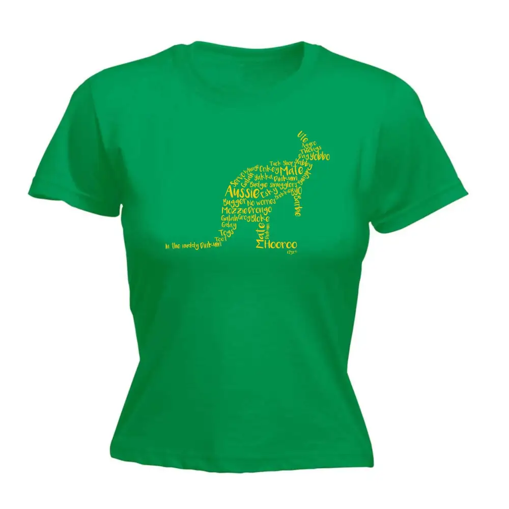 Kangaroo Slang Graphic Fitted Tee
