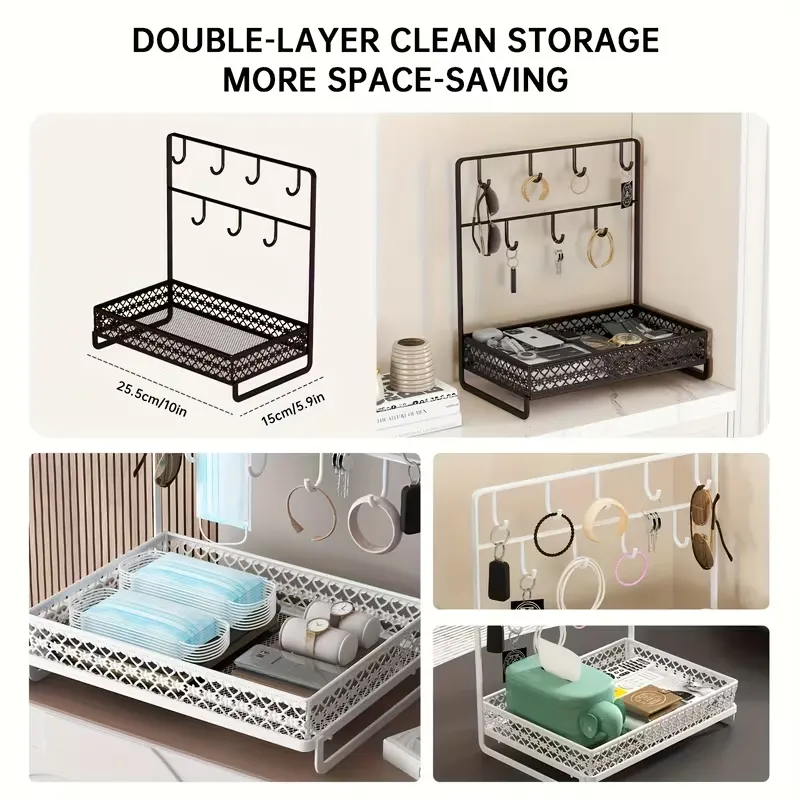 Multi-Function Metal Organizer Rack