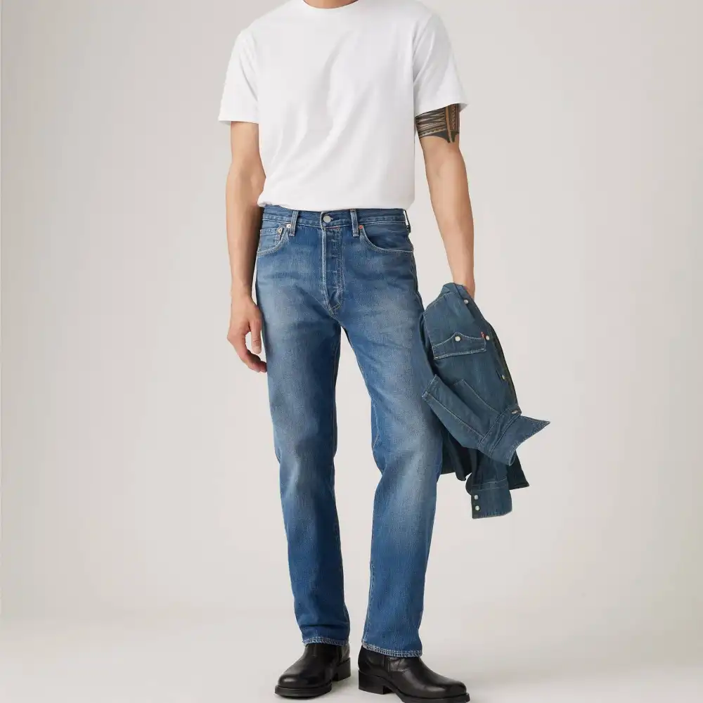 Classic Straight-Leg Comfort-Stretch Denim Jeans