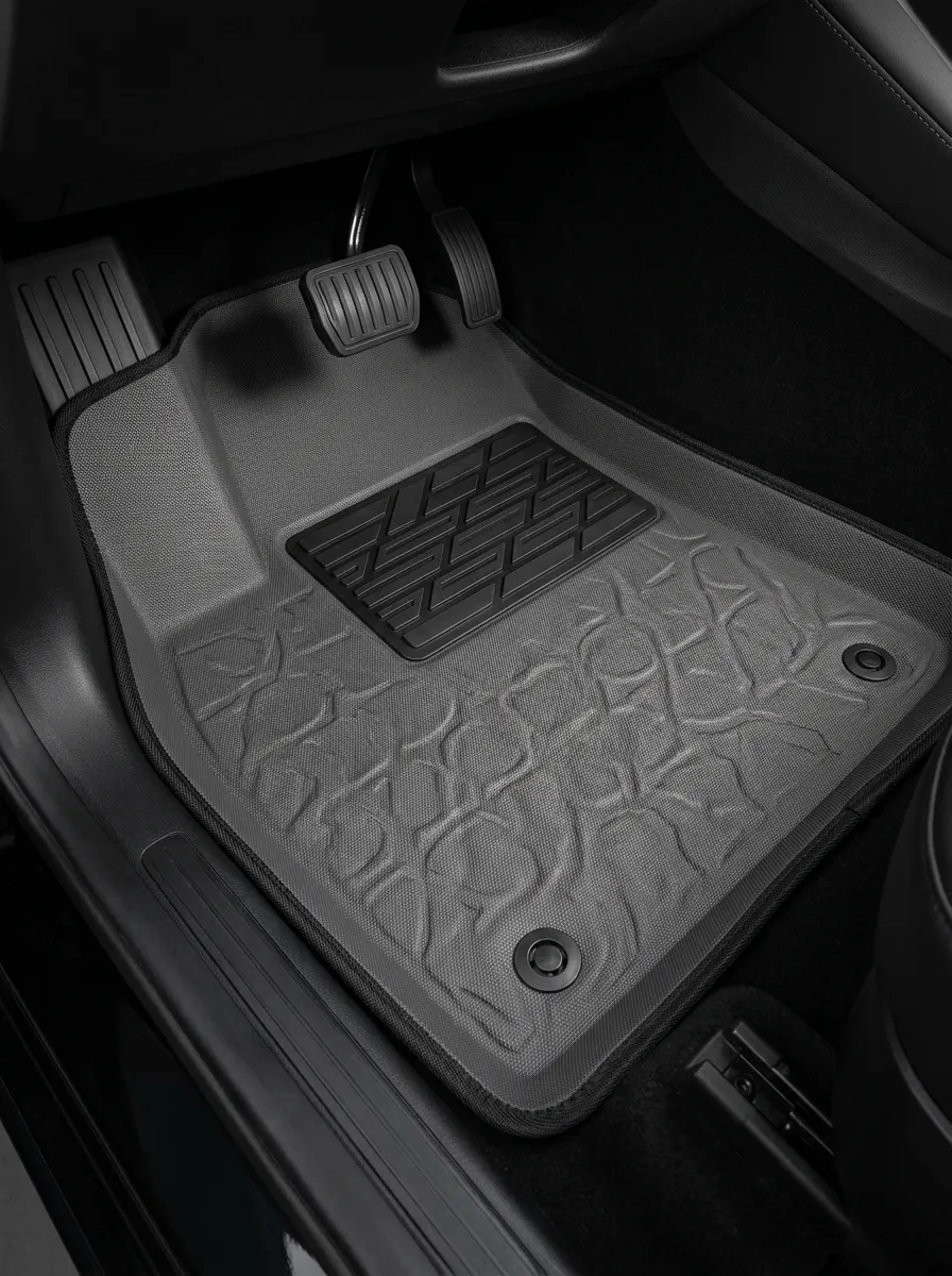 Tire Tread Pattern Textured Vehicle Floor Mat