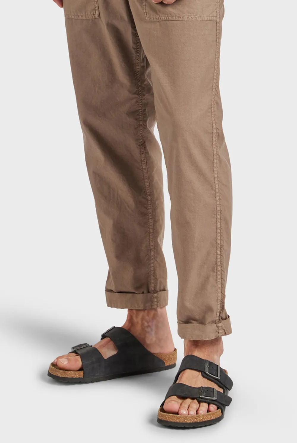 Relaxed Tapered Fit Linen Blend Casual Pants