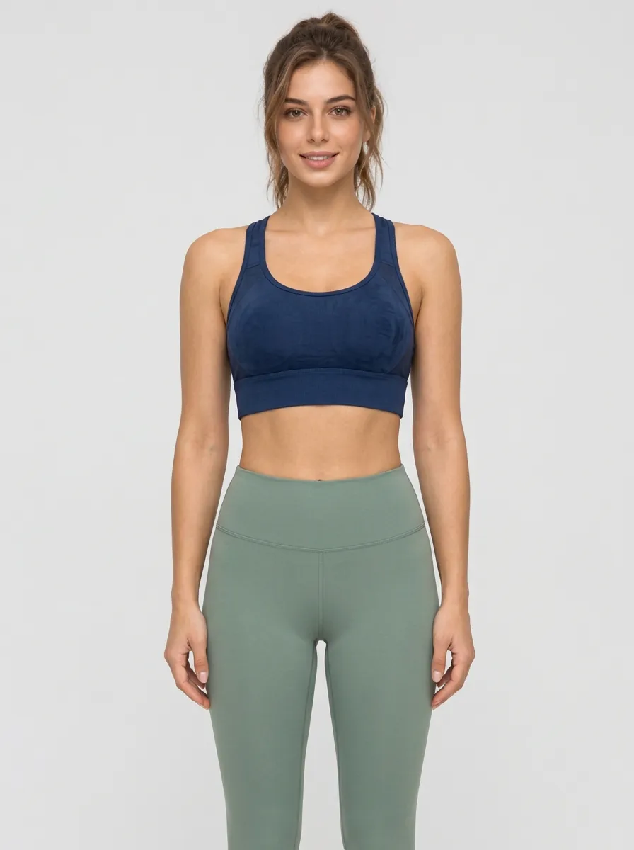 Women's Printed Cross Back Fitness Bra