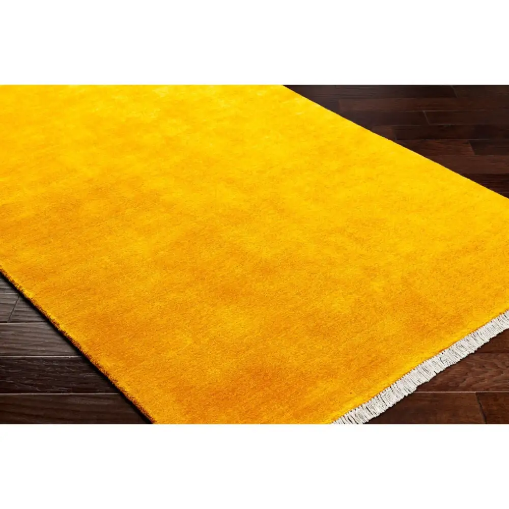 Hand-Loomed Wool Fringe Square Carpet