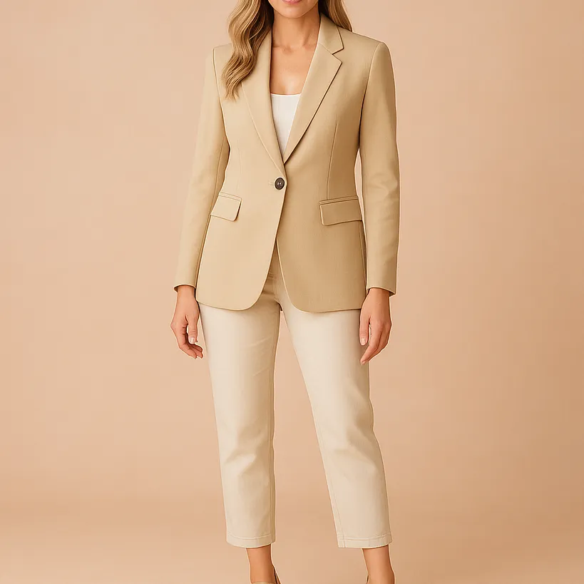 Classic Single-Button Women's Blazer