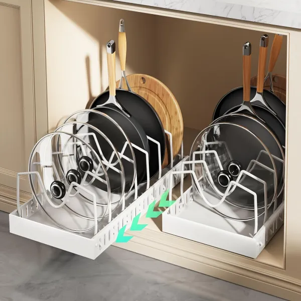 Expandable Pot & Lid Organizer