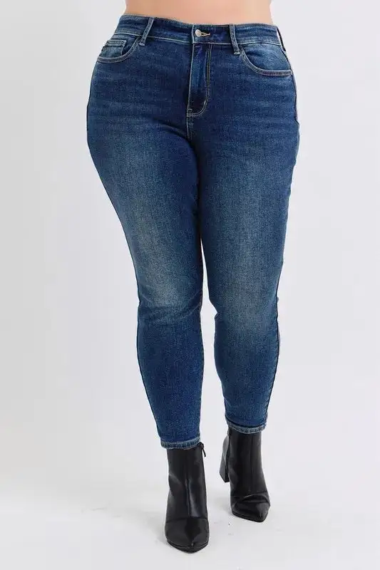 Full Size Run Mid-Rise Waist Skinny Jeans With Thermal Lining