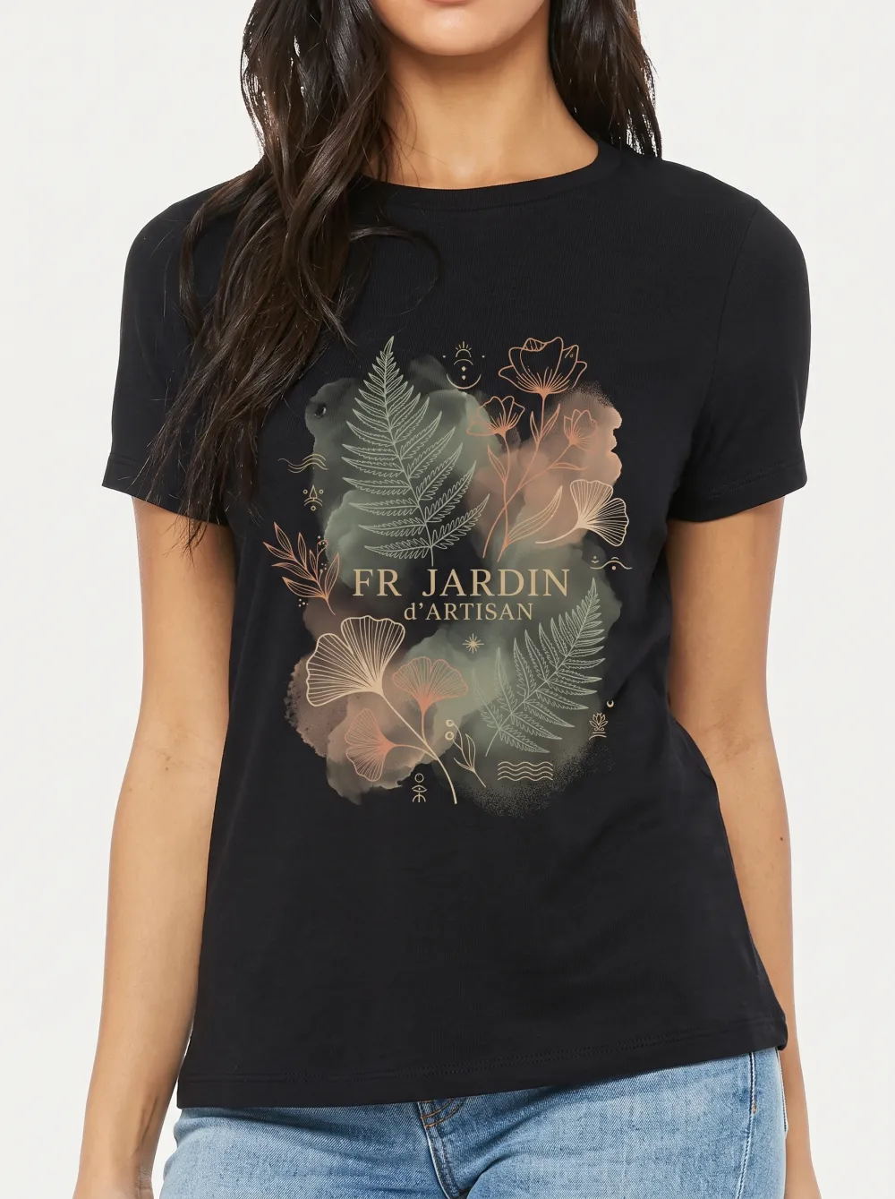 Women's Botanical Garden Fr Jardin d'Artisan Printed T-shirt
