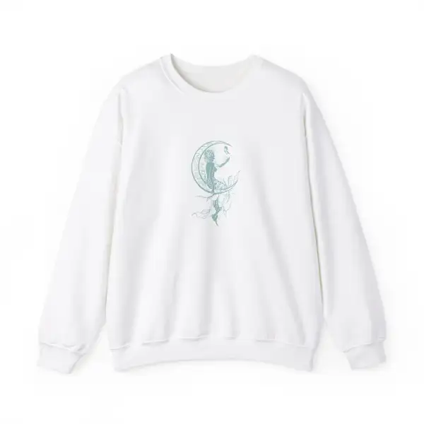Mermaid Moon Graphic Crewneck Sweatshirt