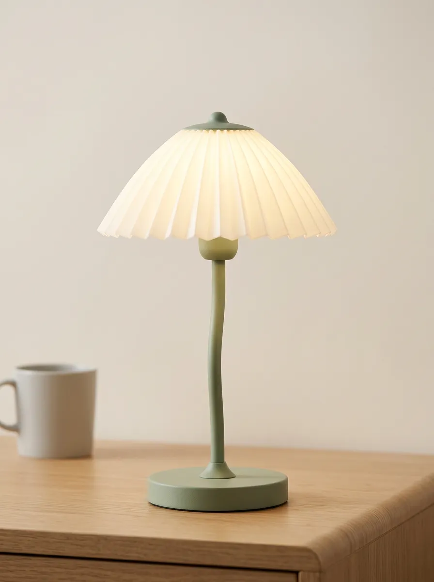 Pleated Shade Stem Night Light