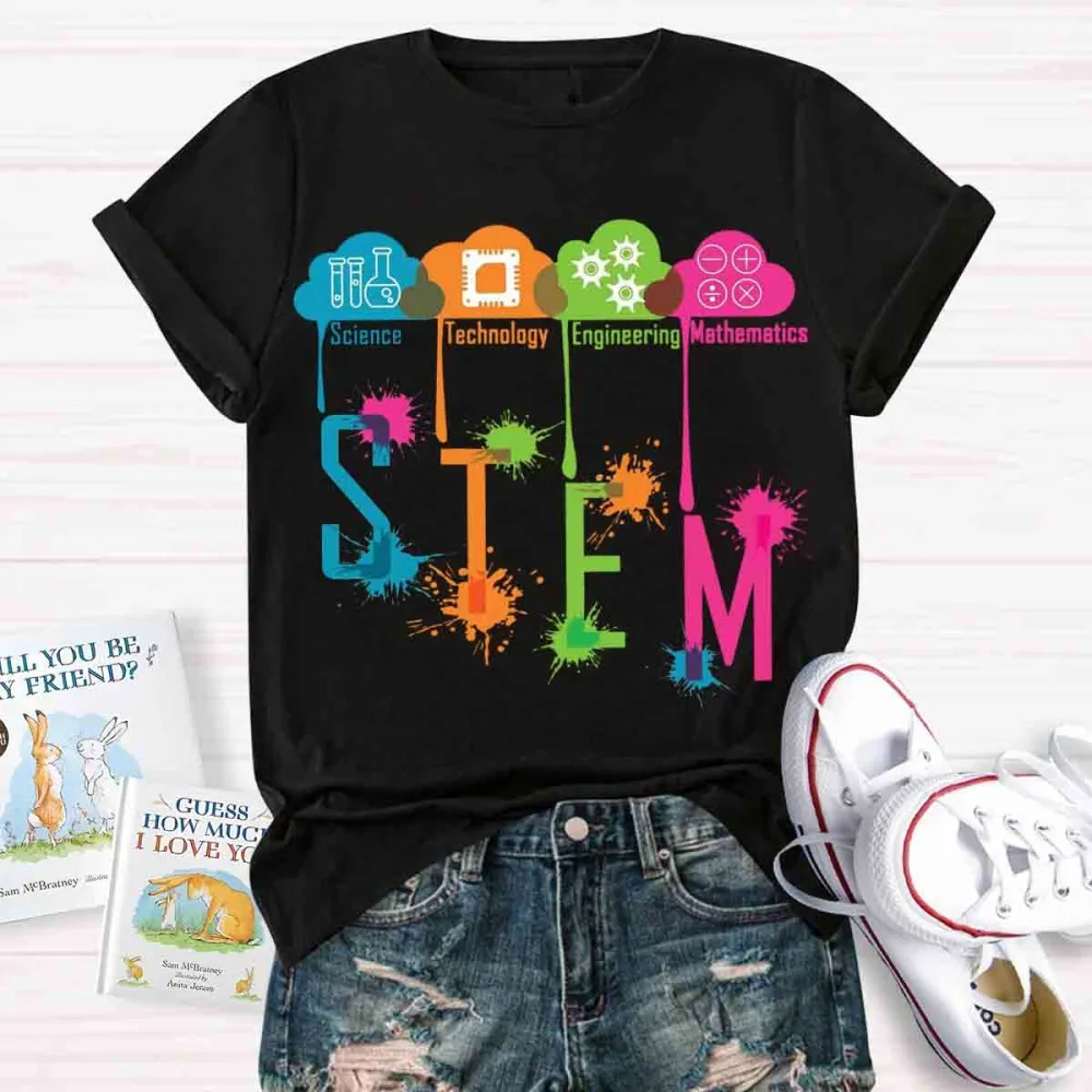 Color Splash Ink Teacher T-Shirt