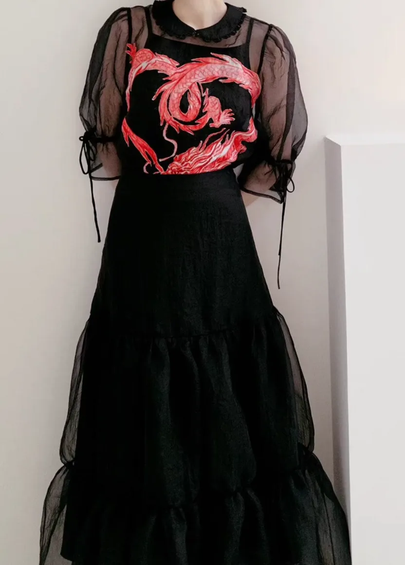 Chic Street Maxi Polyester Skirt