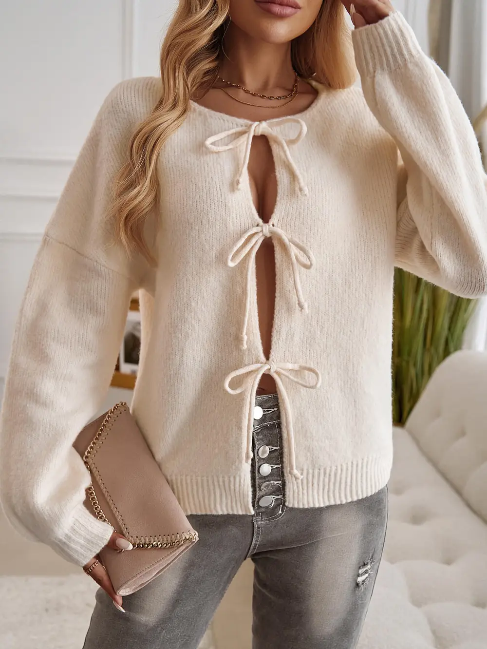 Tie Front Cardigan