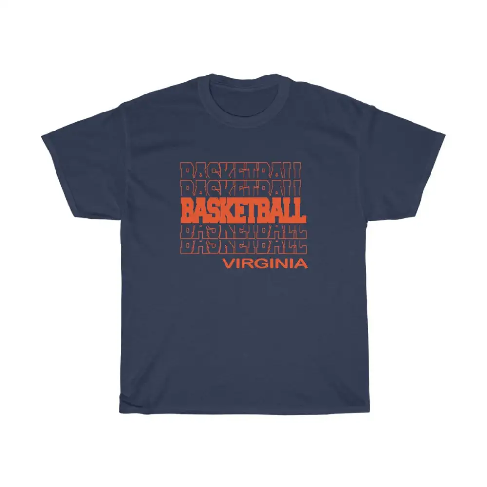 Basketball Virginia in Modern Stacked Lettering