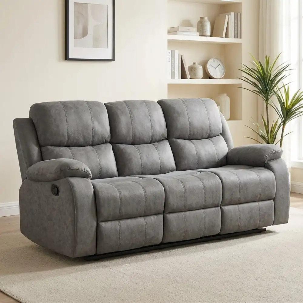 Manual Reclining Technology Fabric Sofa