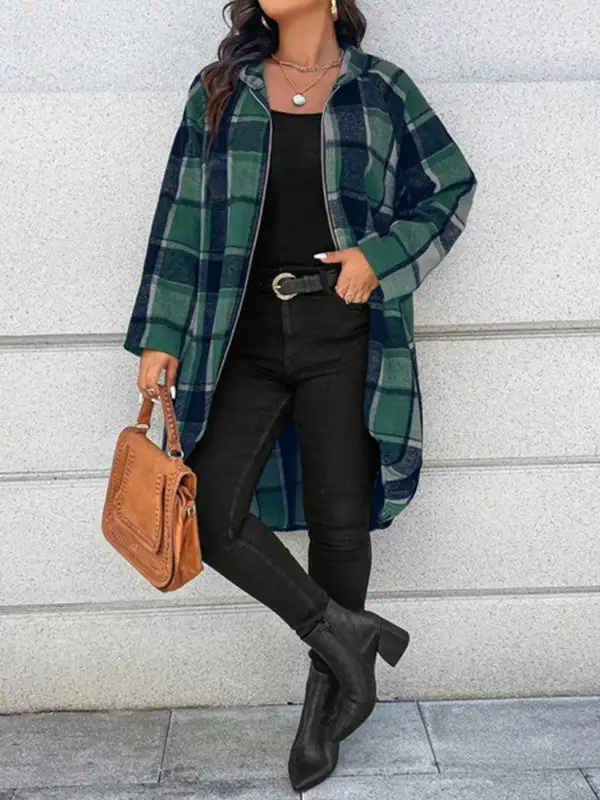 Plaid Hooded Jacket