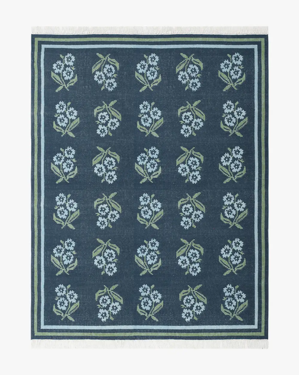 Bordered Handwoven Indoor-Outdoor Area Rug