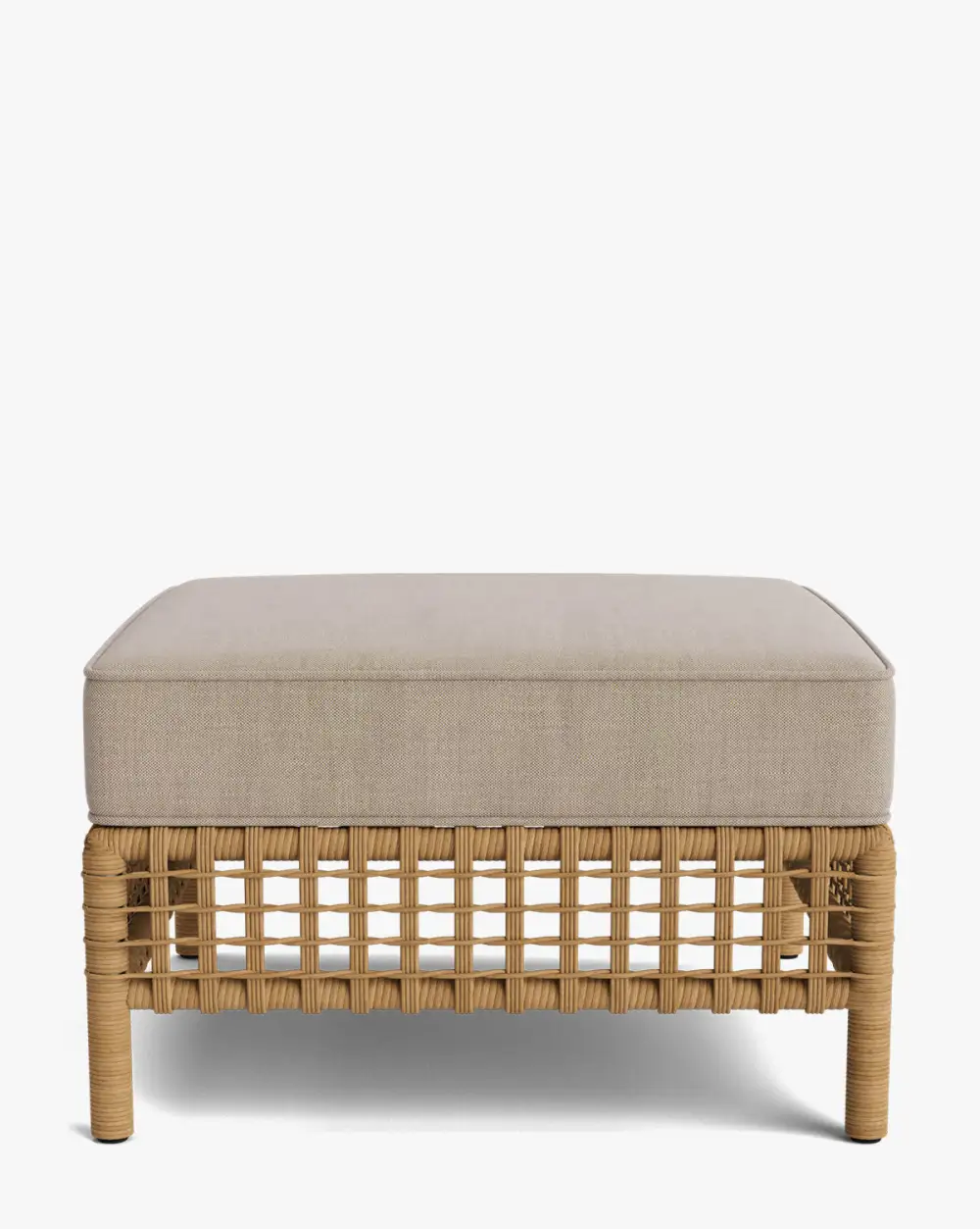 Woven Aluminum Ottoman