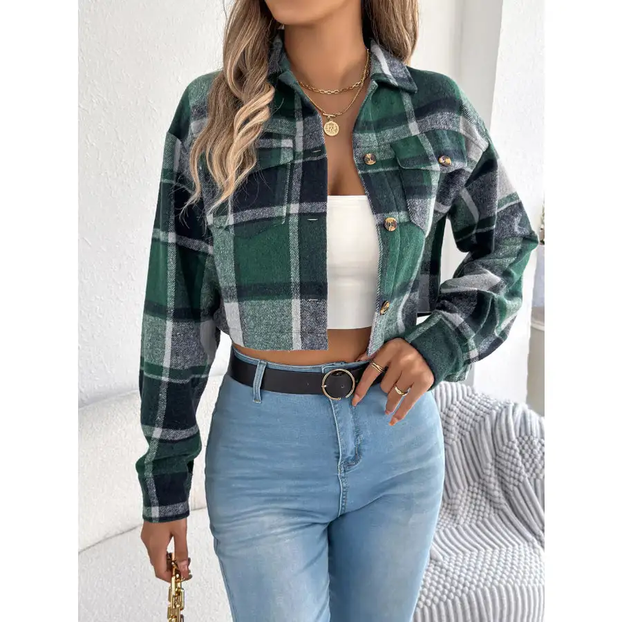Button Up Cropped Jacket