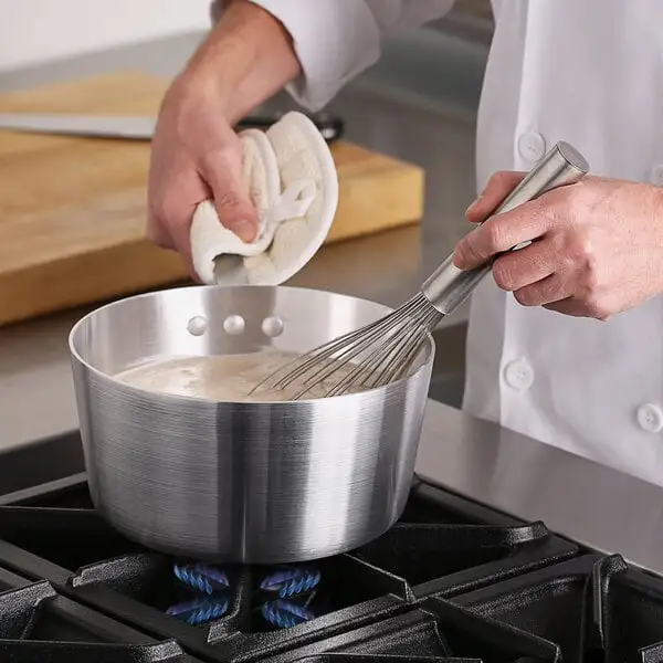 Space-Saving Tapered Aluminum Sauce Pan