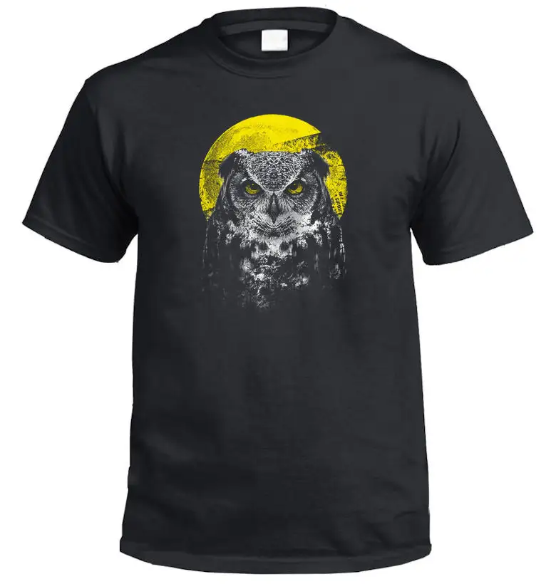 Owl Moon Graphic Cotton T-Shirt