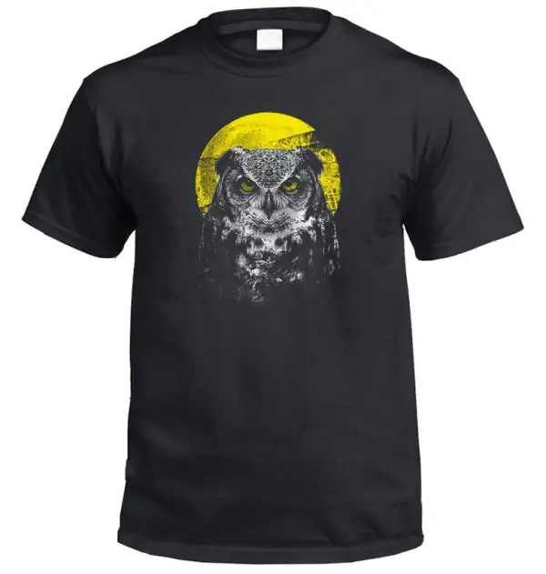 Owl Moon Graphic Cotton T-Shirt