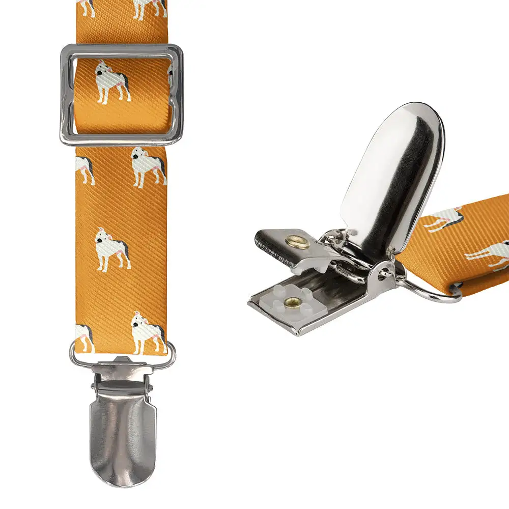 Pitbull Dog Theme Suspenders