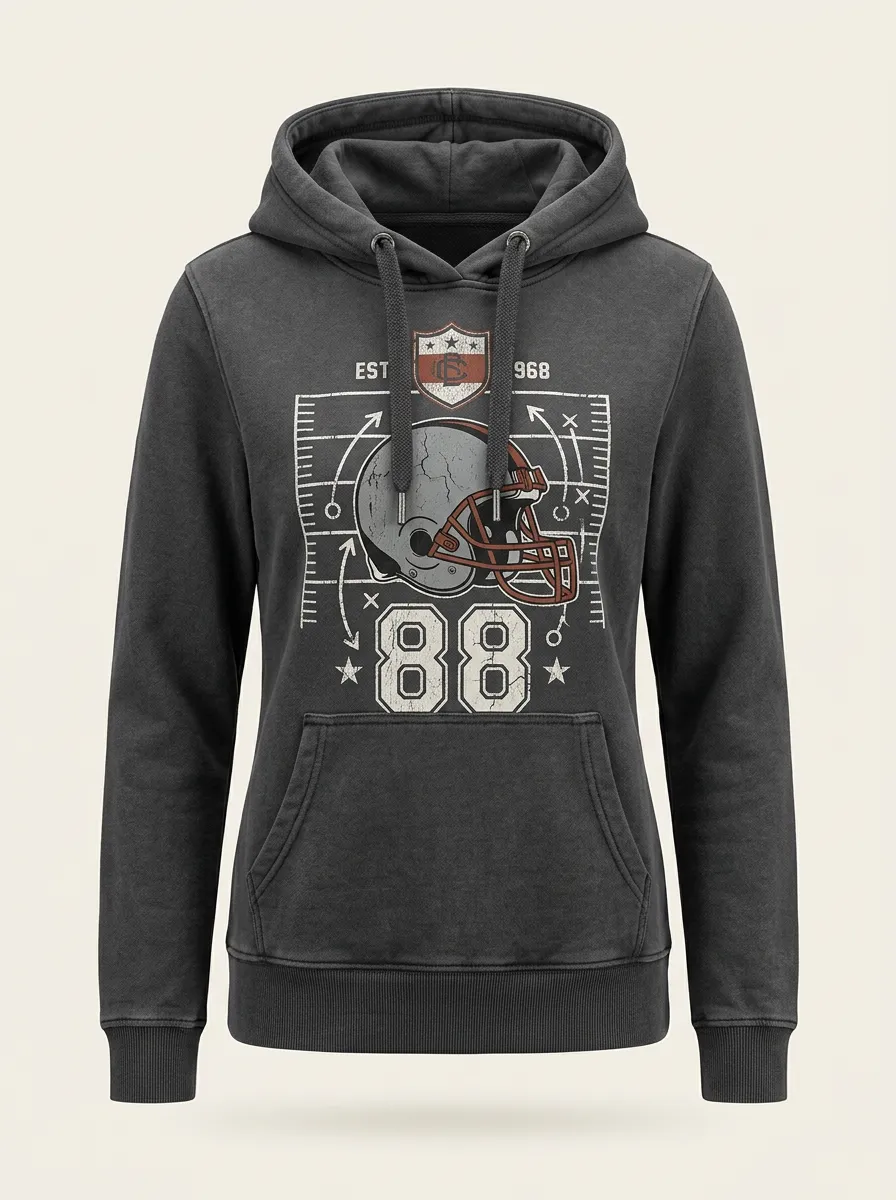 Women's Touchdown Vintage Football Hoodie