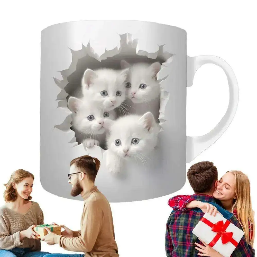 Ceramic Cat Drinkware Set