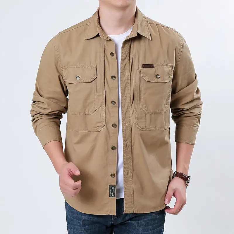 Men's Practical Utility Shirt With Chest Pockets