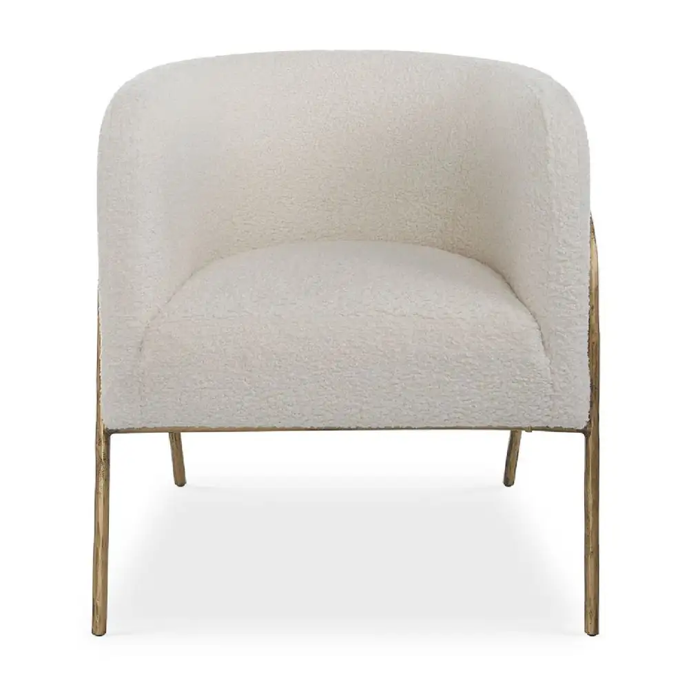 Upholstered Shearling Accent Chair