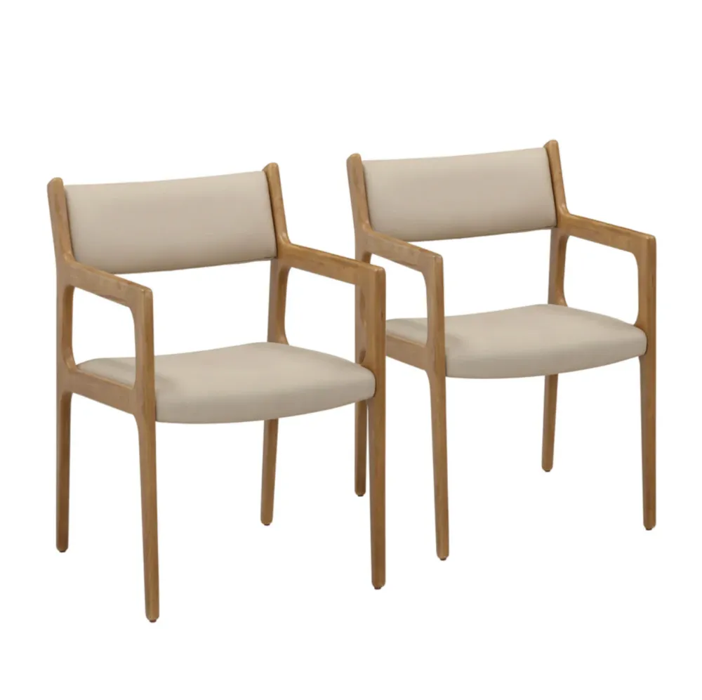 Mid-Century Modern Vegan Leather Leather Dining Chair