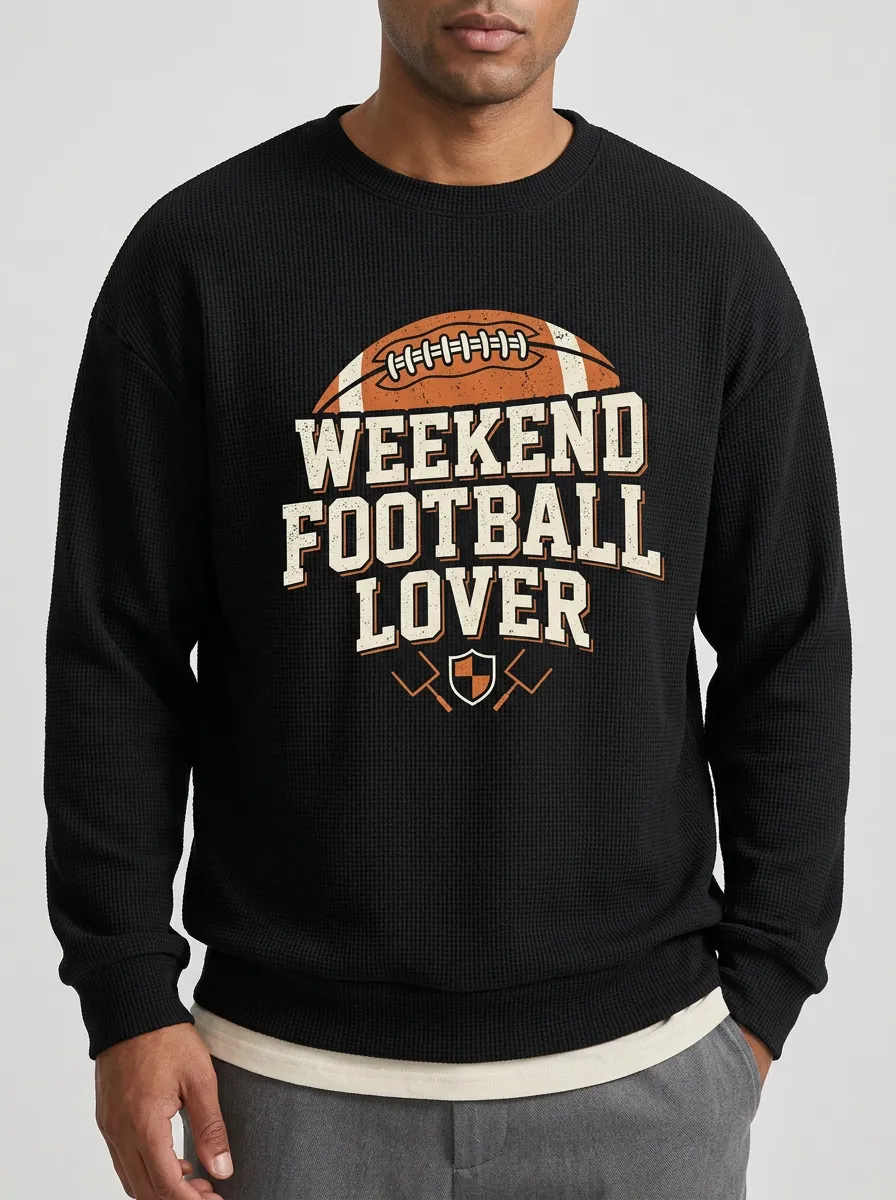 Football Graphic Casual Hoodie