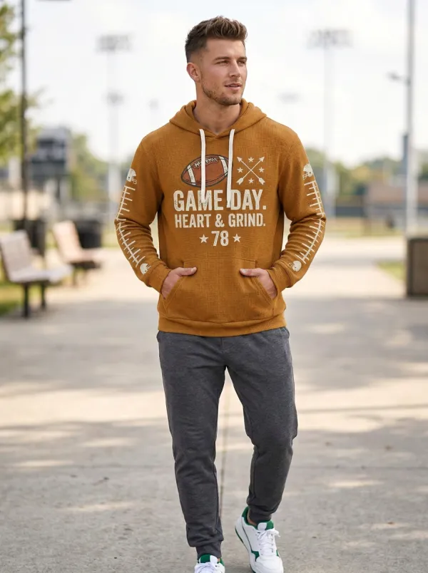 Men's Football Game Day Heart & Grind Hoodie