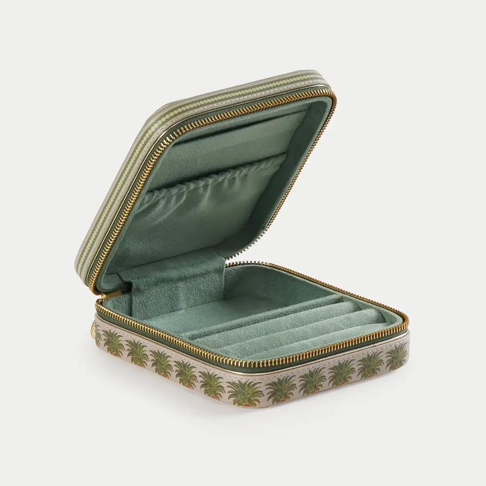 Green Square Jewelry Travel Case