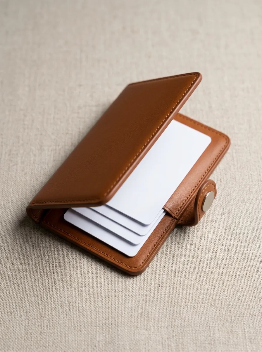 Leather Phone Card Holder