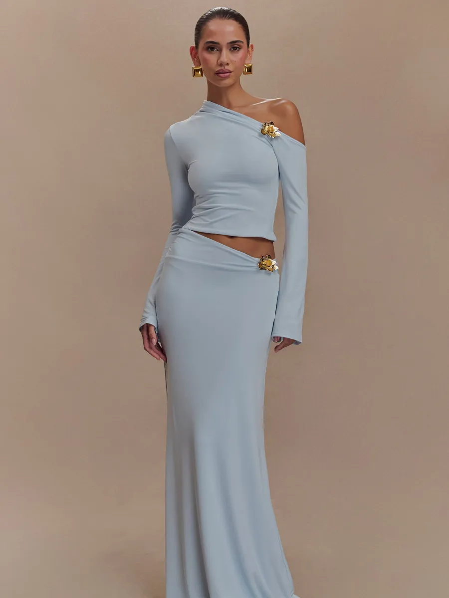 Juliana Asymmetrical Maxi Skirt Set