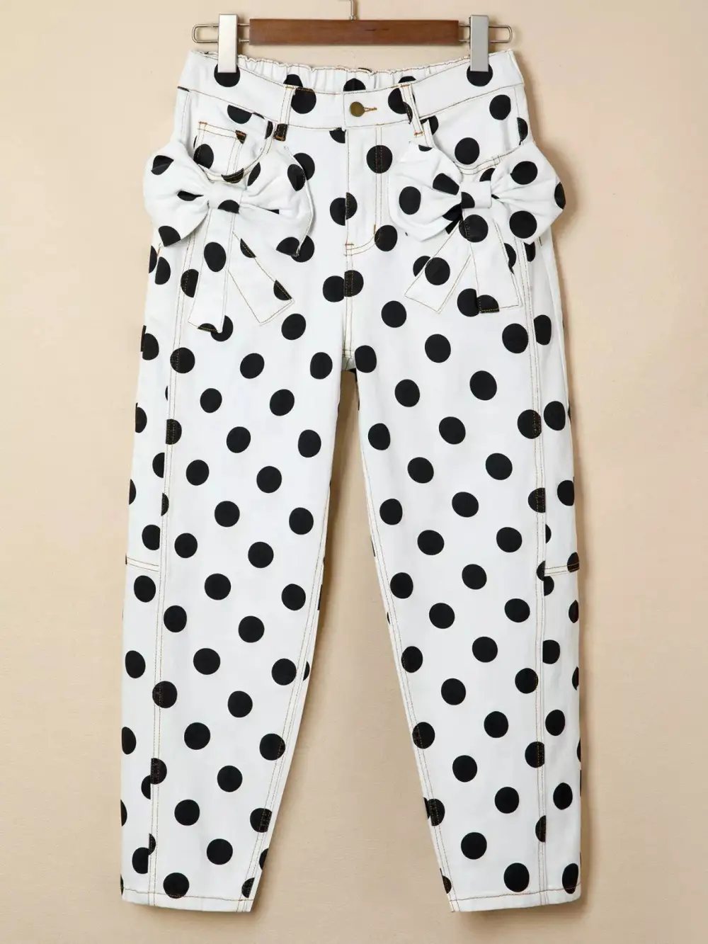 Polka Dot High Waist Jeans