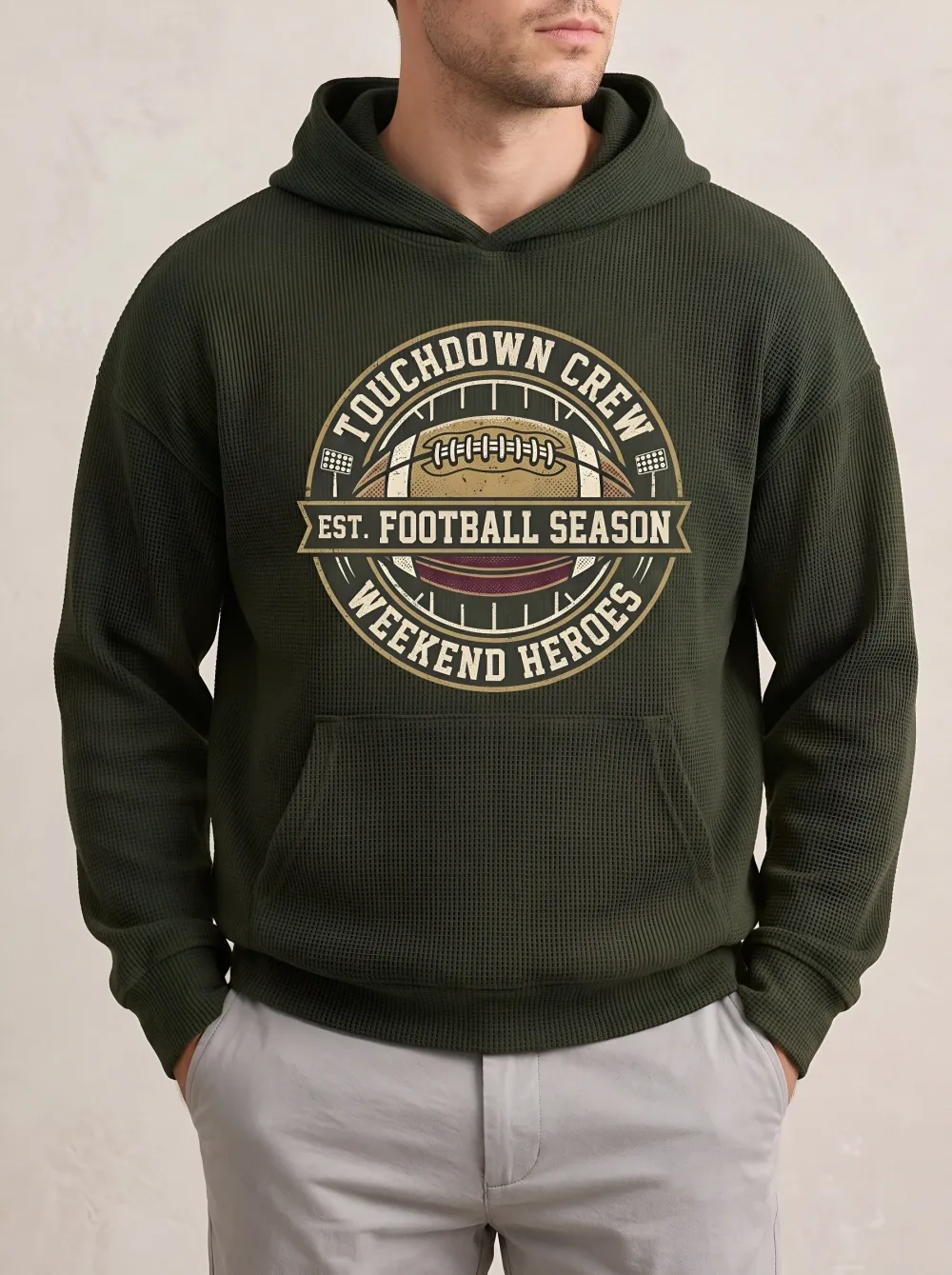 Men's Football Touchdown Crew Weekend Heroes Printed Hoodie