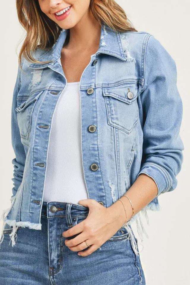 Distressed Denim Jacket
