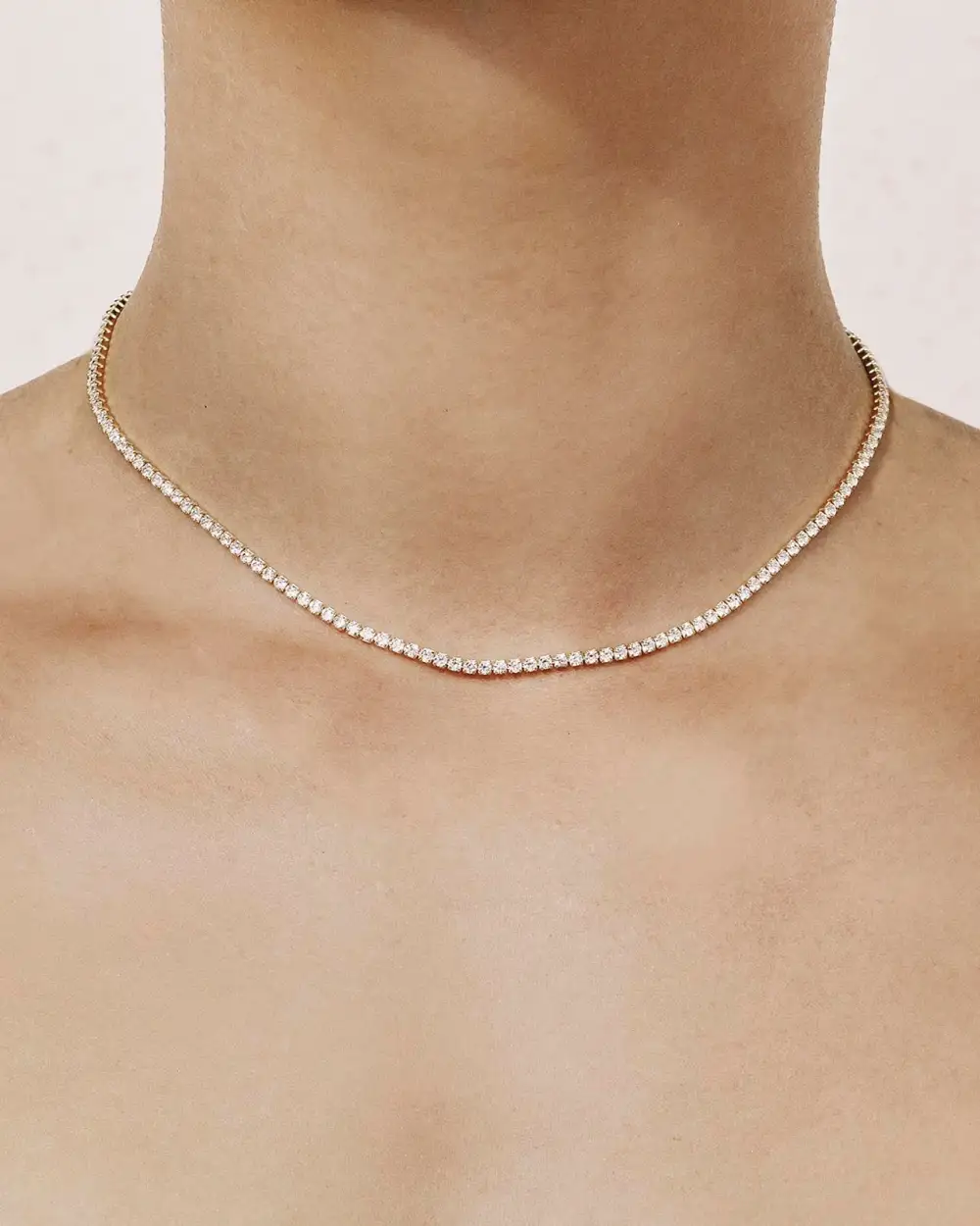 Delicate Zirconia Tennis Necklace