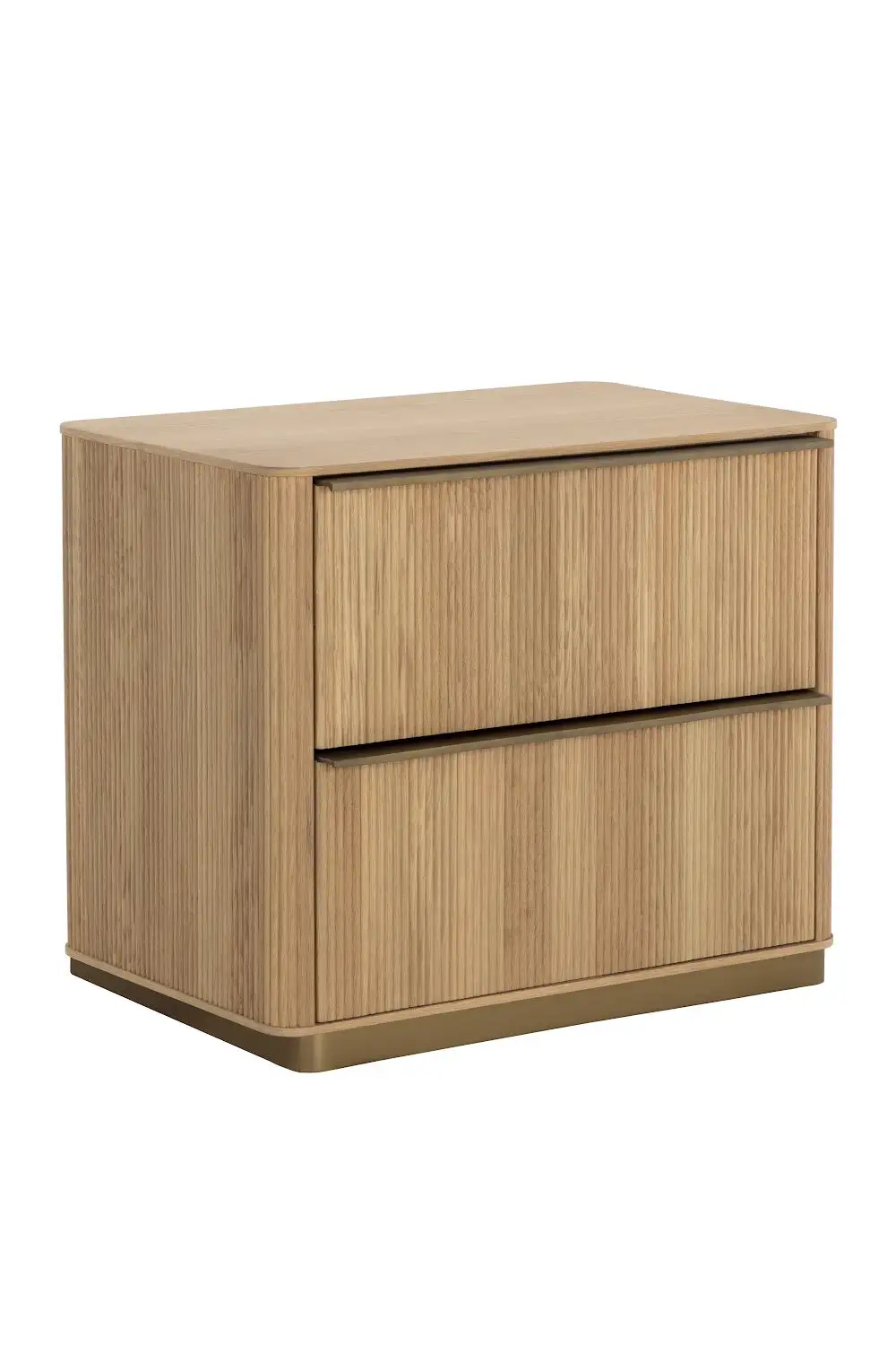 Reeded Oak Drawer Nightstand