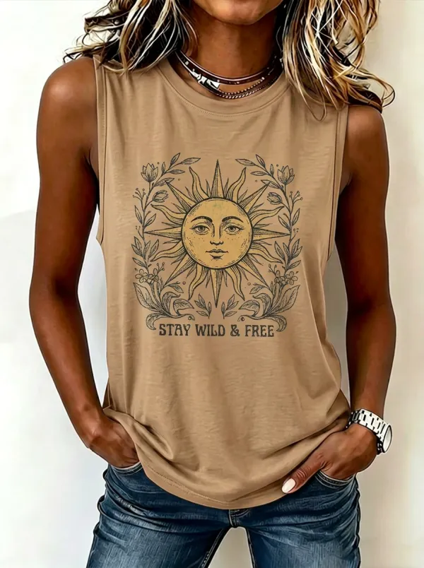 Boho Sun Stay Wild And Free Tank Top