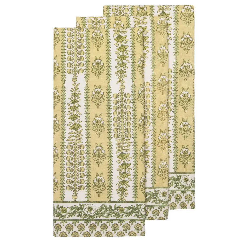 Leaf Border Tea Towel Set