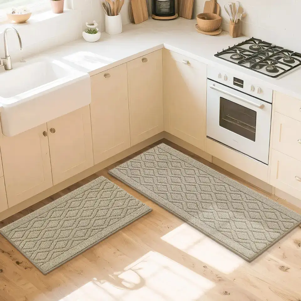 Wave Geometric Kitchen Mat