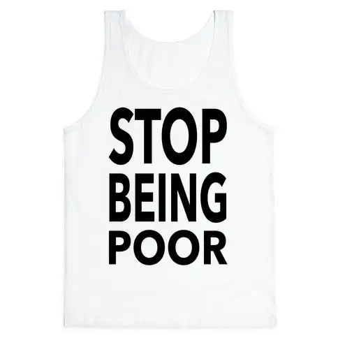 Money Humor Graphic Tank Top