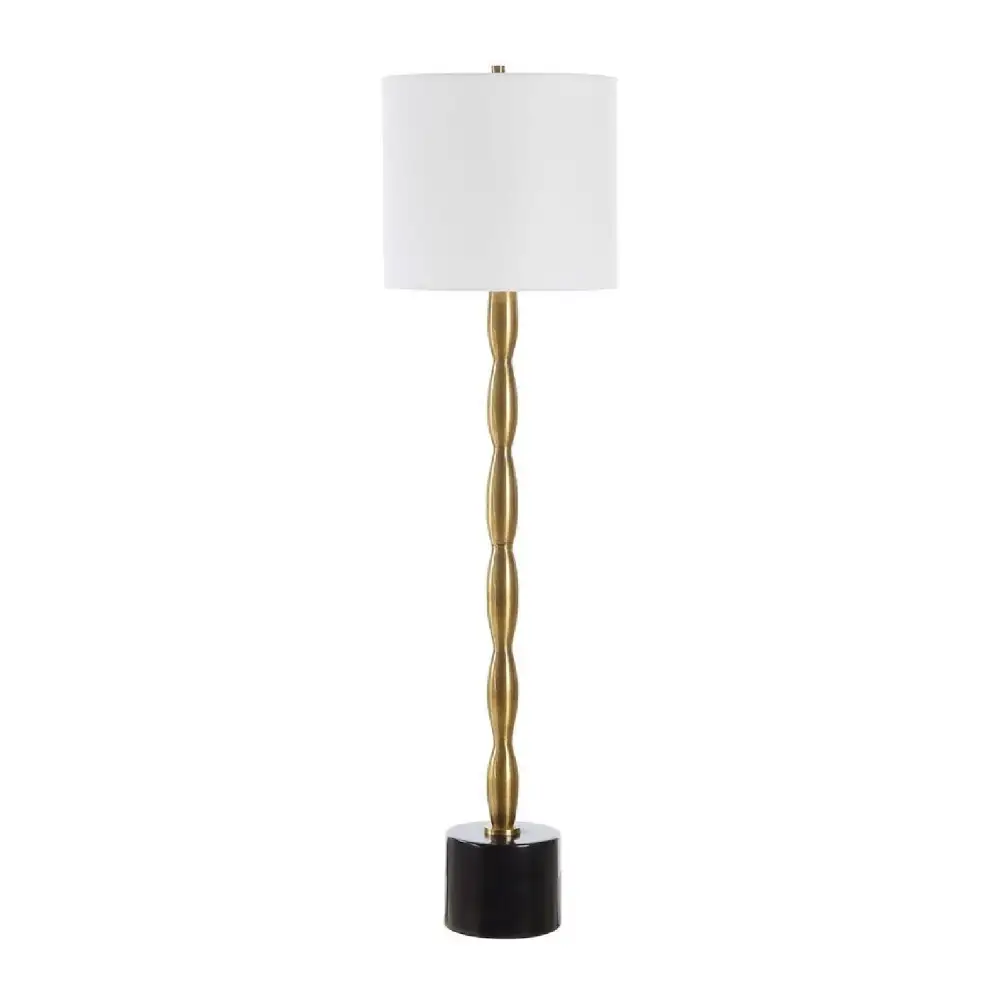 Antique Brass Stem Buffet Lamp