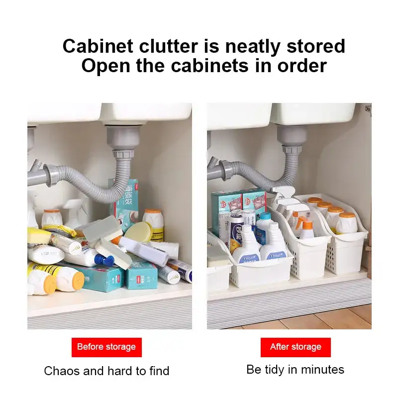Single Stackable Sink Home Storage Rack