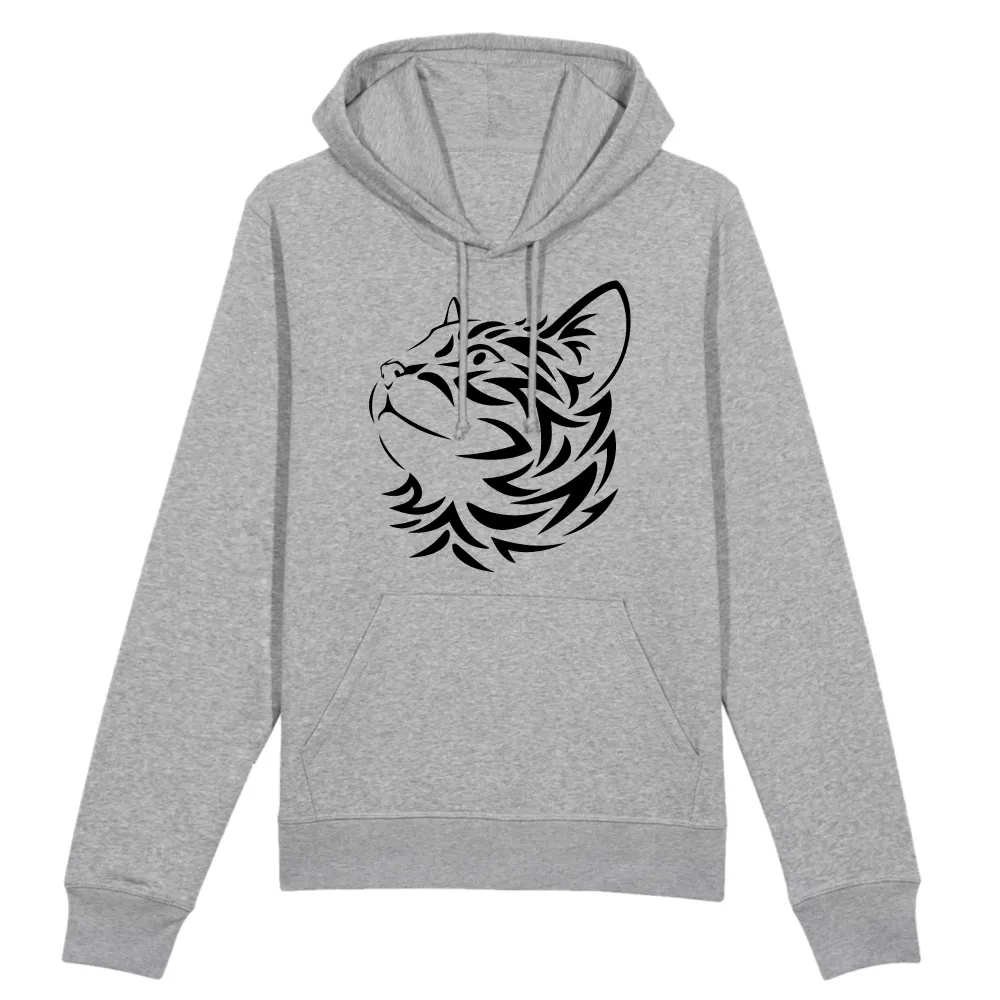 Allover Cat Graphic Pullover Hoodie